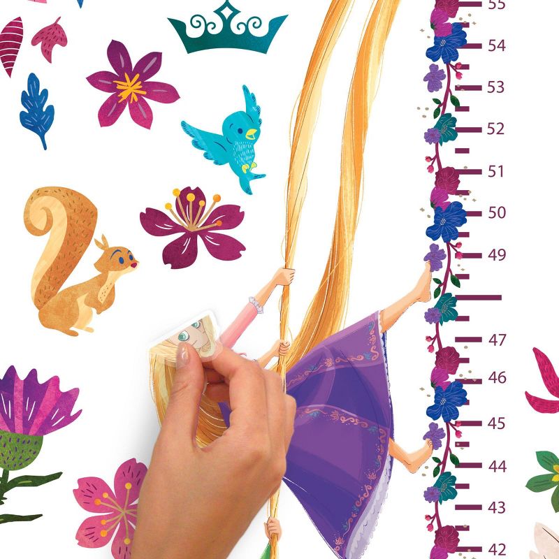 Disney Princesses Growth Chart Peel &#38; Stick Kids&#39; Wall Decals Pink - RoomMates, 3 of 7