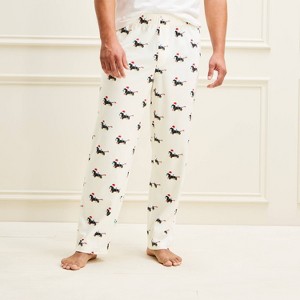 Men's Holiday Dachshund Microfleece Matching Family Pajama Pants
