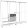 Aheaplus 74'' Closet Organizer with Wood Drawers, Garment Rack with Wood Shelves and Hanging Rods - 3 of 4