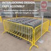 Coucheta 6.5FT Interlocking Steel Barricade-Galvanized Interlocking Barricade with Adjustable Bridge Feet,Crowd Control Metal Barrier for Airport - 2 of 4