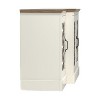 Galano Heron 59.1in. 4 Door Wide Accent Sideboard with Adjustable Shelves in Ivory, Black with Knotty Oak - 4 of 4