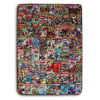 Surreal Entertainment Marvel Comics Oversized Fleece Sherpa Throw Blanket | 54 x 72 Inches