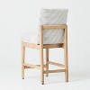 Upholstered Natural Wood Slipper Counter Stool - Hearth & Hand™ with Magnolia - image 4 of 4