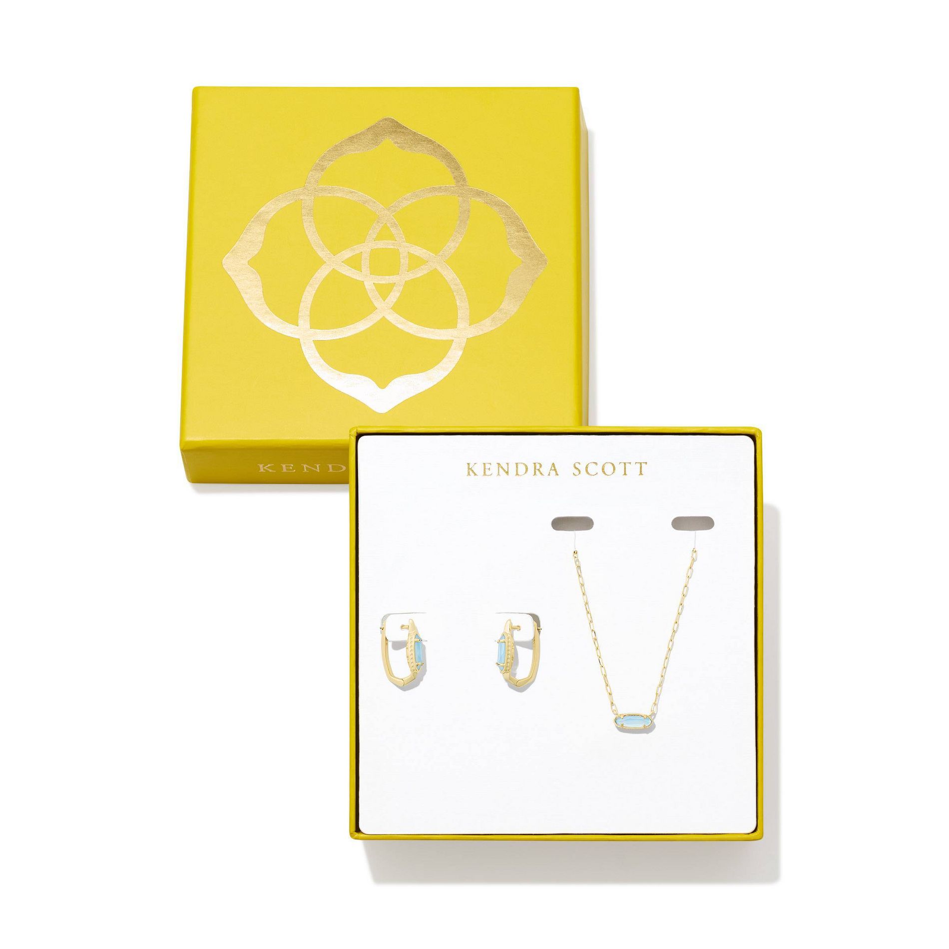 Kendra Scott Emma Pendant Necklace And Huggie Earrings