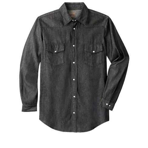 Black Denim 70's Western Shirt