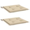 vidaXL Garden Chair Cushions 2 pcs Beige 19.7"x19.7"x1.2" Oxford Fabric - 3 of 4
