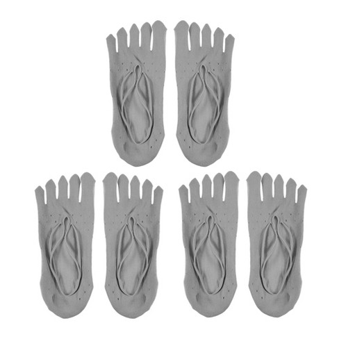 Generic Invisible Toe Socks Low Cut Socks Nonslip Forefoot Beige Half Toe