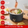 Brentwood 700-Watt 2.6-Qt. Multi-Function Electric Hot Pot Cooker and Food Steamer with Ceramic Non-Stick Ceramic Coating, Black - 2 of 4