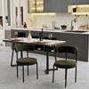 NicBex Boucle Fabric Dining Chairs Set of 2, Mid-Century Curved Backrest, Round Upholstered Kitchen Chairs for Apartment/ Bedroom - 4 of 4