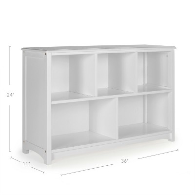 Gray Wooden Kids' Bookshelf with Storage Compartments