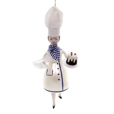 Italian Ornaments 7.0" Pastry Chef Ina Ornament Baker Cake Italian  -  Tree Ornaments