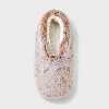 Women's Plush Faux Fur Cozy Slipper Socks with Slip Resistant Soles - Auden™ - 3 of 4
