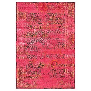 Red Solid Loomed Area Rug - (3