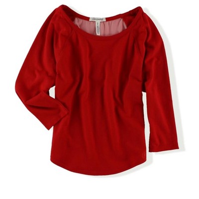 Aeropostale Womens 3/4 Sleeve Hybrid Embellished T-Shirt
