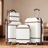 Polibi Vintage 4-Piece Expandable Hardshell Luggage Set with Cosmetic Case - 3 of 4