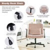 Racxily Criss Cross Armrest Office Chair - Modern Linen Office Chair, Breathable Linen Ergonomic Chair with 360° Swivel for Home Office - 2 of 4