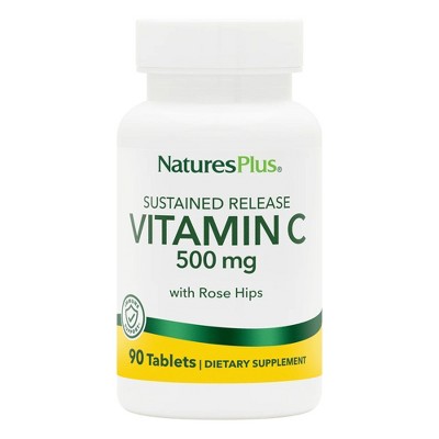 Vitamin C-500 mg with Rose Hips Sustained Release Tablets by Nature's Plus  -  90 Tablets