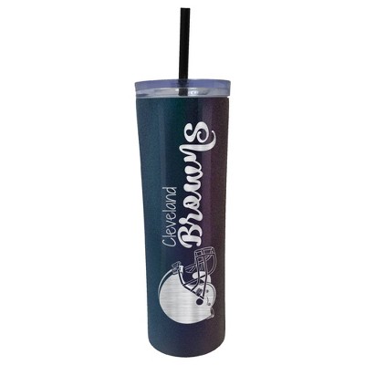 NFL Cleveland Browns 20oz Onyx Skinny Tumbler with Straw