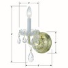Crystorama Lighting Traditional Crystal 1 - Light Sconce in  Polished Brass - 3 of 4