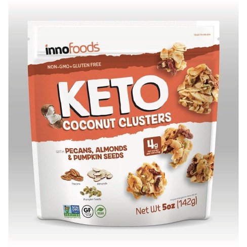 Inno Foods Coconut Keto Clusters With Pecans, Almonds And Super Seeds