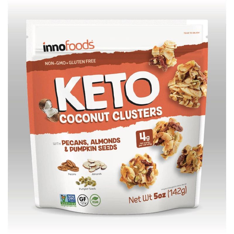 Inno Foods Coconut Keto Clusters with Pecans, Almonds and Super Seeds - 5oz, 1 of 6