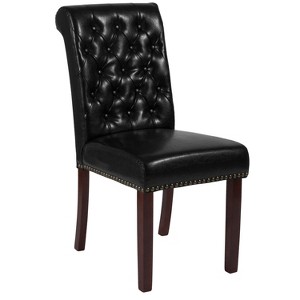 Merrick Lane Upholstered Parsons Chair with Nailhead Trim - 1 of 4