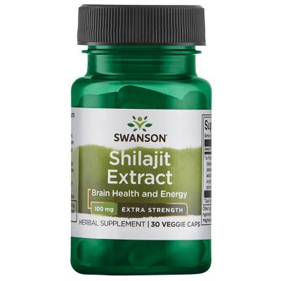 Swanson Shilajit Extract - Extra Strength 100 mg 30 Veg Capsules.