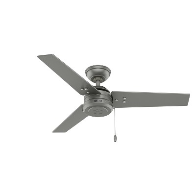 Matte Silver 44" Cassius Modern Industrial Ceiling Fan with WhisperWind Motor