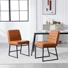 Upholstered Linen Fabric Dining Chairs Set of 2 With Metal Legs,Mid Century Modern Leisure Chairs for Dining room Bistro Coffee Shop-Maison Boucle - 3 of 4