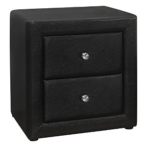 Monarch Specialties Accent Table Side End Nightstand Lamp Living Room Bedroom Metal Laminate Black Contemporary Modern - 1 of 4