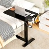 Tangkula Mobile Standing Desk Height Adjustable Overbed Bedside Table w/ Cup Holder & Headphone Hook - 3 of 4