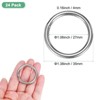 Unique Bargains Dream Catcher Stainless Steel Macrame Wreath Floral Round Metal O Rings 24 Pcs - 3 of 4