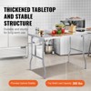 VEVOR Folding Commercial Prep Table,48 x 30 Inch Commercial Worktable Workstation,Heavy-duty Stainless Steel Folding Table with 300 lbs Load, Silver - 4 of 4