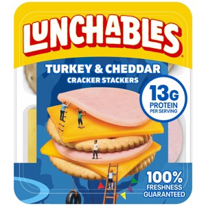 Lunchables Turkey & Cheddar Cheese with Crackers - 3.2oz - 1 of 4