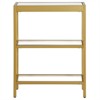 22 in. Brass Finish Console Table - Henn&Hart - 2 of 4