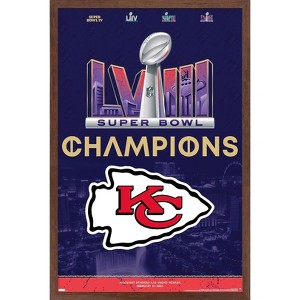 Trends International NFL Kansas City Chiefs - Super Bowl LVIII Team Logo Framed Wall Poster Prints - 1 of 4