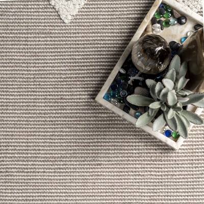 Handmade Ivory Wool Shag Rectangular Area Rug 5'x8'