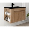 Vynxaria 30 Inch Bathroom Vanity With White Ceramic Basin and Adjust Open Shelf(KD-PACKING) - 2 of 4