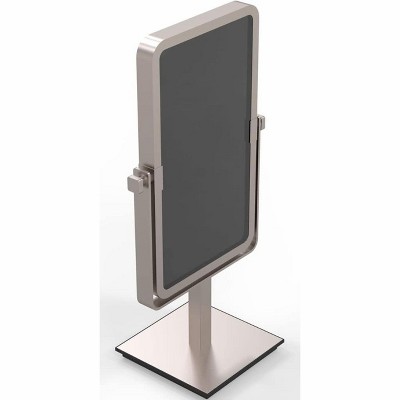 Brushed Nickel Rectangular Countertop Vanity Mirror with Magnification