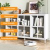 VYNXARIA Metal Modern Sideboard Buffet Cabinet - Premium Steel Storage with Glass Doors & Large Capacity Organizer - 2 of 4