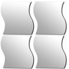 Evideco French Home Goods Set of 4 Large Decorative Self-Adhesive Mirrors, Available in 3 Shapes – Perfect for Modern Wall Decor in Any Room - 3 of 4