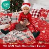 Christmas Duvet Cover Set, Reversible Red Print, Soft Microfiber, 3-Piece with 2 Pillow Shams, Button Closure, 8 Corner Ties - 3 of 4