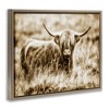 Stupell Industries Vintage Cow In Pasture Floating Frame Canvas Art - 2 of 4