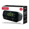 Timex Alarm Clock with 2 USB Charging Ports – Black (T129) - 2 of 2