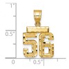 Black Bow Jewelry 14k Yellow Gold, Varsity Collection, Small D/C Pendant Number 56 - 2 of 3