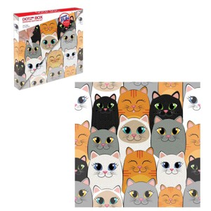 DIAMOND DOTZ, DOTZ Box Cat Clan Diamond Art Painting Kit 11" X 11" - 1 of 4