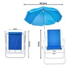 Karl Home Blue Metal Folding Beach Chair(Set of 1) - 2 of 4