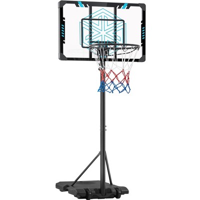 Yaheetech Portable Adjustment Portable Basketball Hoop, Blue : Target