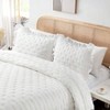 2 - Piece Twin Quilt Set - Soft Warm Reversible Coverlet with Pillow Sham, White - 4 of 4