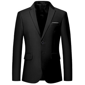 Cloudstyle Men's Slim Fit Blazer 2 Button Business Casual Suit Jacket Formal Coat - 1 of 4